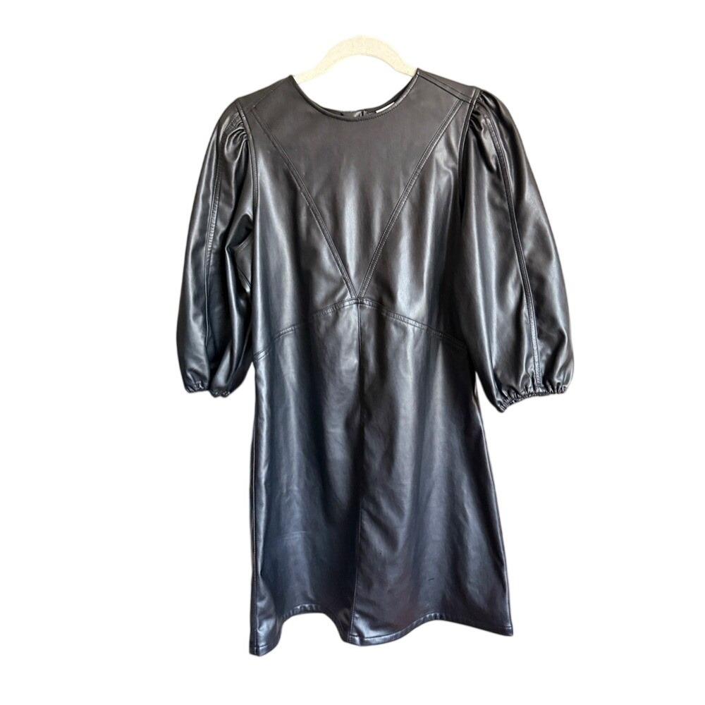 H&M Black Faux Leather Dress‎